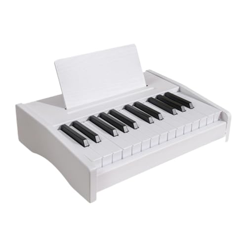 Dickly Kids Piano Keyboard, elektronisches Spielzeug, Klavier 25 Tasten Musiktümen, Instrument für Jungen Mädchen , Weiß von Dickly