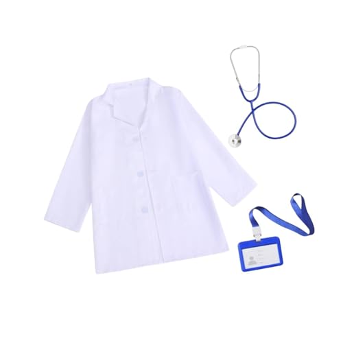 Dickly Kinderrollenspiel Doktor Kostüm Kinder Krankenschwester Outfit, 140cm von Dickly