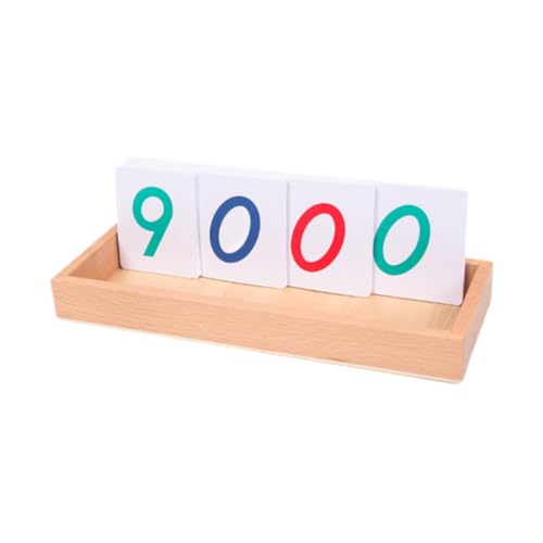 Dickly Mathe-Zahlenkarten 1-9000 Lernkarten Lernspielzeug mit Box für den Kindergarten zu Hause, L PVC von Dickly