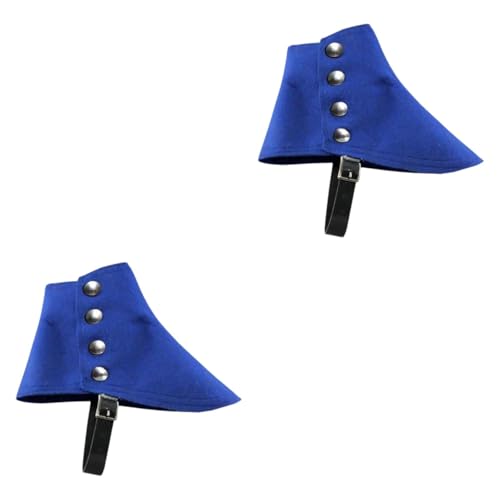 Dickly Mittelalterliche Piratenstiefelüberzüge, Gothic-Halloween-Kostümzubehör, Schuhüberzüge, Blau von Dickly