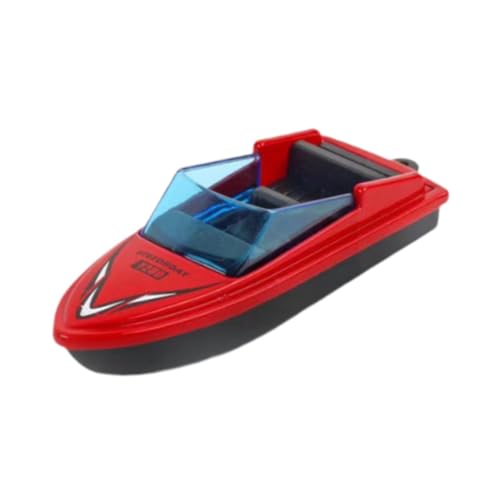 Dickly Motorboot-Modell, Spielzeug, Desktop-Boot-Ornament, Sommerspielzeug, Legierung, Simulation, Schnellboot für Jungen, Mädchen, Kinder, Erwachsene, Rot von Dickly