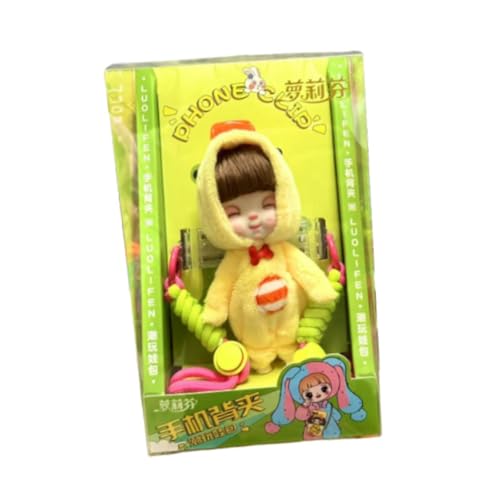 Dickly Niedlicher Puppenschlafsack, Puppe, Trendiger Kinderrucksack, mobiles Clip-Zubehör für Partygeschenke, Kleine Gelbe Ente von Dickly