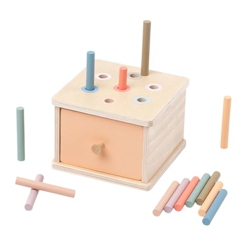 Dickly Objekt Beständigkeit Box Holz frühes Lernen Farbform Sorter Matching Toys for Kids Gift, Stickbox von Dickly