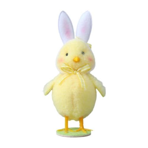 Dickly Ostern Kaninchen Ohr Küken Tier Spielzeug Geburtstag Geschenk Urlaub Plüsch Puppe Ostern Küken Dekor, Gelb von Dickly