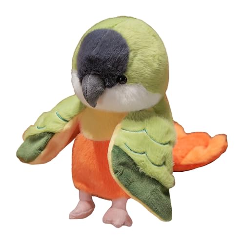 Dickly Papagei Handpuppe Plüsch Puppe Stofftier Plüsch Spielzeug für Rolle Spielen Lehre, Grün Und Orange Dickly Papagei Handpuppe Plüsch Puppe Stofftier Plüsch Spielzeug für Rolle Spielen Lehre, Grün Und Orange von Dickly