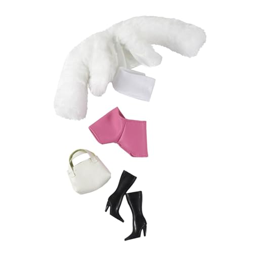 Dickly Puppen-Mini-Kleidungsset im Maßstab 1:6, Puppen-Outfit mit Zubehör, Rollenspiel-Spielzeug für BJD, Weiß von Dickly