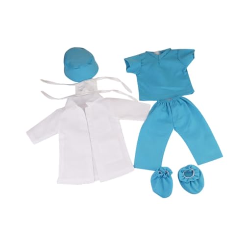 Dickly Puppen -Outfit -Puppen Scrub 18inch 18 Zoll Puppenkleidung Doll Kleideranzug für Pendelled Puppe, Blau von Dickly