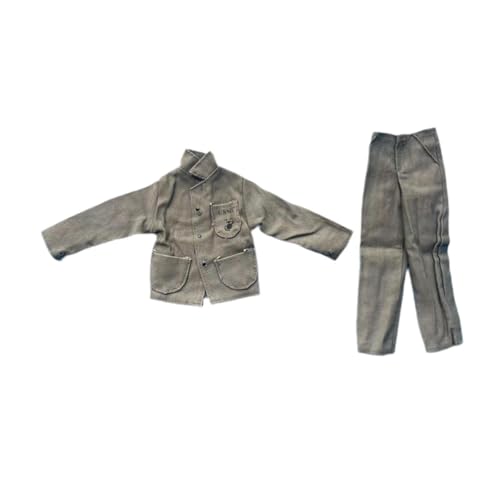 Dickly Puppenkleidung für männliche Figuren im Maßstab 1/6, Trainingsuniform, Jacke und Hose, handgefertigt, 12-Zoll-Outfit, für 12-Zoll-männliche Figuren von Dickly