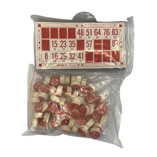 Dickly Russisches Lotto-Schachbrettspiel, Lotto-Brettspiel, traditionelles lustiges Bingo-Set aus Holz, Bingo-Brett, von Dickly
