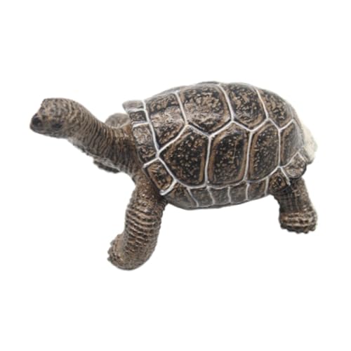 Dickly Schildkrötenfigur, kleine Schildkrötenfigur, kognitives Lernspielzeug, Schildkrötenmodell, Spielzeugschildkrötenstatue für draußen, Schlafzimmer, Schwarz von Dickly