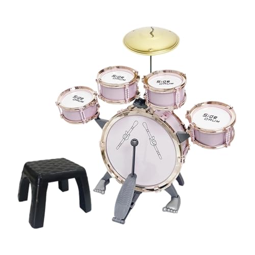 Dickly -Schlagzeug-Set, Musikspielzeug-Set, interaktives Spiel, kompaktes Musikinstrument-Spielzeug, Jazz-Schlagzeug für den Kindergarten, Rosa Dickly -Schlagzeug-Set, Musikspielzeug-Set, interaktives Spiel, kompaktes Musikinstrument-Spielzeug, Jazz-Schlagzeug für den Kindergarten, Rosa von Dickly