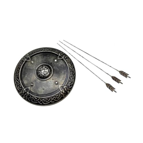 Dickly Schwarzes Schild-Modelldekor im Maßstab 1/6, leichtes, handgefertigtes, Robustes Miniatur-Accessoire, historisches Spielzeug, 12-Zoll-Figur, Puppe, von Dickly