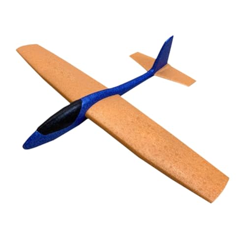 Dickly Segelflugzeug-Spielzeug, Handwurfflugzeug, Outdoor-Sportspielzeug, Wurf-Gleiter-Spielzeug, Outdoor-Wurfflugzeug für Reisende Jungen, Blau Orange von Dickly