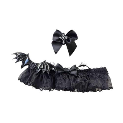 Dickly Stofftier-Puppenkleid, Plüschpuppenzubehör mit Kopfschmuck, Puppenkostüm-Outfit von Dickly