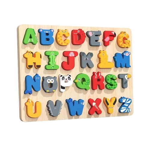 Dickly -Tier-Alphabet-Puzzle, ABC-Buchstaben-Tier-Puzzles, Bausteine, Formpaarungs-Sortierblöcke-Brett für Autozug Dickly -Tier-Alphabet-Puzzle, ABC-Buchstaben-Tier-Puzzles, Bausteine, Formpaarungs-Sortierblöcke-Brett für Autozug von Dickly