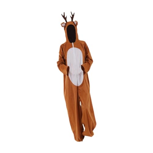 Dickly Weihnachts-Hirsch-Kostüm, weiches Cosplay-Outfit für Halloween, Männer, Bühnenauftritt, XL von Dickly