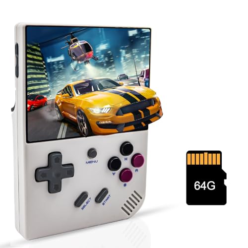 Retro Handheld Spielkonsole,Retro Gaming Konsole,Unterstützt HDMI,Ausgang WiFi Bluetooth,mit 5000+ Spielen,mit 64G TF-Karte,3.5 Zoll IPS Gaming Bildschirm,Grau von Dictien