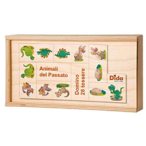 Dida - Das Domino Dinosaurier Ist EIN Kinderspiel Für Kleinkinder, Aber Auch EIN Gesellschaftsspiel Für Die Ganze Familie. Das Holzdomino Ist Auch Ideal Für Den Kindergarten von Dida