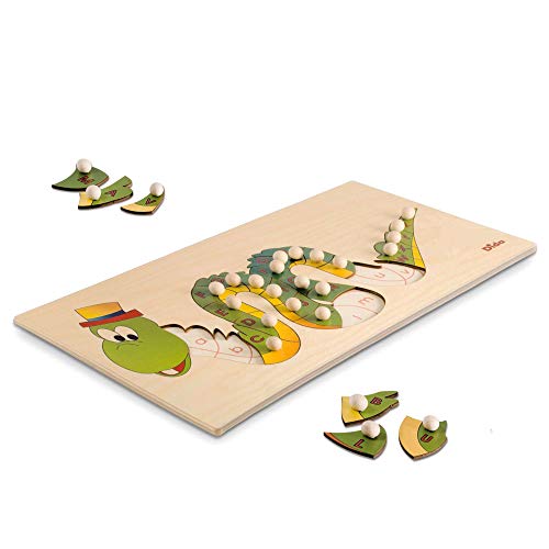 Dida - Steckpuzzle - Der Alphabet - Drachen. Greifpuzzle Für Kinder Mit Bequemen Holzknöpfen. Ideal Für Die Kinderkrippe, Die Vorschule Und Den Kindergarten von Dida