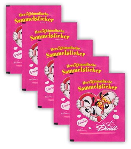 Diddl und Diddlina Herzighimmlische Sammelsticker - Sammel-Sticker - 5 Booster Tüten - 25 Sticker von Diddl und Diddlina Herzighimmlische Sammelsticker