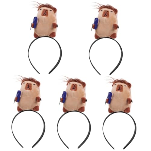 Didiseaon 5 Stück Lustiges Stirnband Party Haarband Cosplay Stirnbänder Capybara Kopfschmuck Party Haarreifen Party Capybara Haarband Niedliches Haarband Capybara Stirnbänder Für von Didiseaon