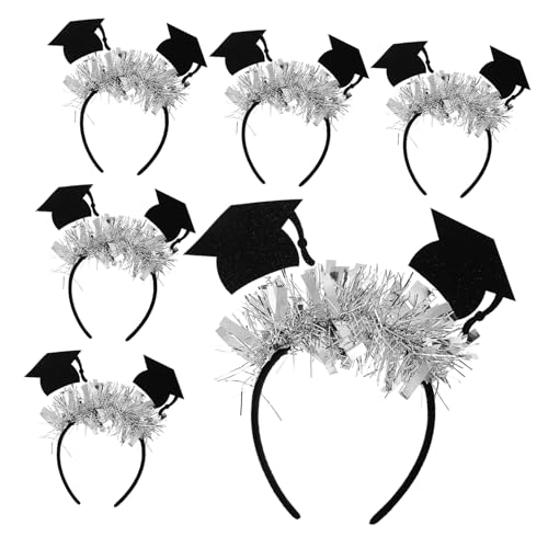 Didiseaon 6 Stk Abschluss-Stirnband graduation cap Party Stirnband Abschlussfeier Haarband Graduations Stirnband Deckel Stirnbänder Abschluss Hut Dekor Abschlusskappe Stirnband Filzstoff von Didiseaon