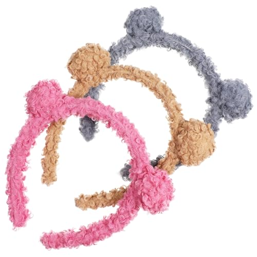 Didiseaon 6 Stk Stirnband mit Bärenohren süßes Stirnband Kinderkostüm Haarschmuck für Mädchen Kopfschmuck mit Bärenohren Kostüme für Mädchen triffier haarband hairband + Plüsch-Stirnband von Didiseaon