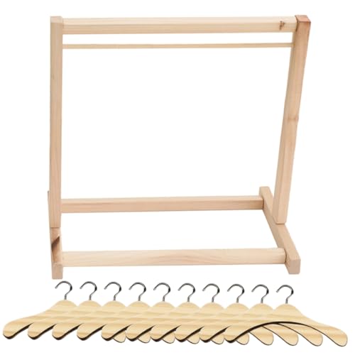 Didiseaon Großes Puppenkleiderständer mit Kleiderbügeln Glatte Oberfläche Langlebig für Puppenkleidung Ordentliche Aufbewahrung Passt für Puppenhausdekoration Didiseaon Großes Puppenkleiderständer mit Kleiderbügeln Glatte Oberfläche Langlebig für Puppenkleidung Ordentliche Aufbewahrung Passt für Puppenhausdekoration von Didiseaon