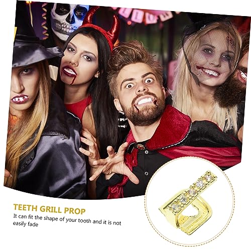 Didiseaon Hip Hop Grill mit Strasssteinen Einstellbarer Leichter Kupfer Zahn Schmuck Glänzend und Dekorativ für Party Fotoshooting Halloween und Rapper Kostüm Didiseaon Hip Hop Grill mit Strasssteinen Einstellbarer Leichter Kupfer Zahn Schmuck Glänzend und Dekorativ für Party Fotoshooting Halloween und Rapper Kostüm von Didiseaon