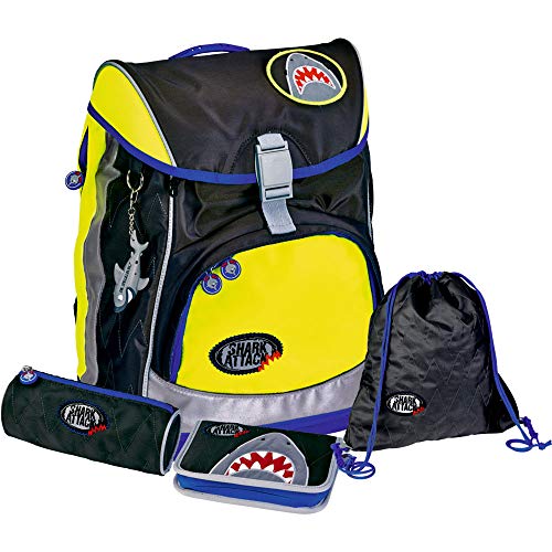 Schulrucksackset Flex Style Fun - Shark Attack, fluor. von Die Spiegelburg