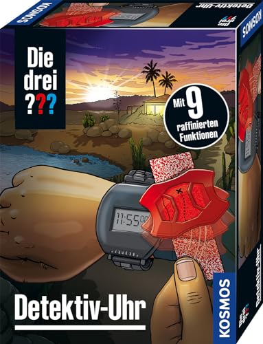 Die drei ??? Detektiv-Uhr von KOSMOS 632298, Detektivspielzeug, Detektiv Ausrüstung, Detektiv Set, Mitbringsel Kindergeburtstag, Geschenk für Kinder ab 8-12 Jahre von Die drei