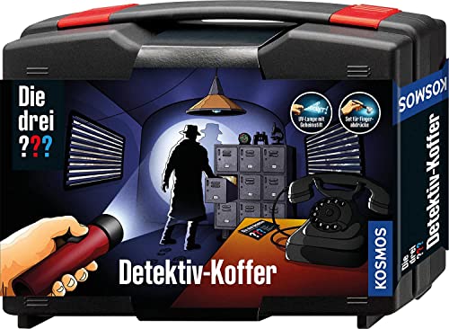 Die drei ??? Detektivkoffer von KOSMOS, Detektiv Spielzeug Set für Kinder ab 8 Jahre mit Fingerabdruck-Pulver, wichtige Utensilien und Profitipps zur Ermittlung, Wit von Die drei