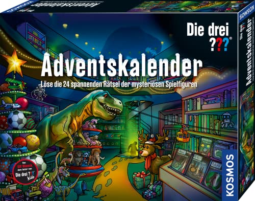 Die drei ??? Adventskalender von KOSMOS 632182, Löse die 24 spannenden Rätsel der mysteriösen Spielfiguren, Adventskalender für Kinder, Spielzeug Adventskalender für Jungen und Mädchen von Die drei