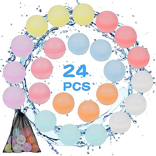 Wasserbomben Wiederverwendbar, Diealles Shine 24 Stück Wasserballons Wiederverwendbare, Wiederbefüllbare Wasserbomben Set für Wasserspielzeug Kinder Outdoor Sommer Aktivitäten Wasserschlacht Wasserbomben Wiederverwendbar, Diealles Shine 24 Stück Wasserballons Wiederverwendbare, Wiederbefüllbare Wasserbomben Set für Wasserspielzeug Kinder Outdoor Sommer Aktivitäten Wasserschlacht von Diealles Shine