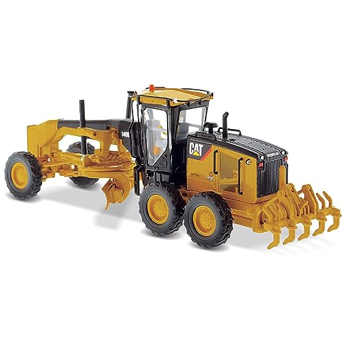 CAT 140M Grader - Bulldozer - Gelb - 1:50 - Unisex - Erwachsene, ältere Kinder, Fans von Baumaschinen-Modellen von Diecast Masters