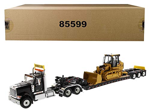 Diecast Masters 85599 Tandem Traktor XL 120 Lowboy Trailer und CAT Caterpillar 963K Track Loader 2er Set 1/50 Diecast Modelle von Diecast Masters