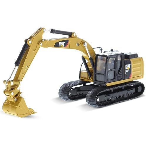 Diecast Masters 85636 - Caterpillar Kettenbagger 320F mit 5 Arbeitsgeräten, detailgetreues CAT Baufahrzeug, Maßstab 1:64, ca. 15 x 5 x 7 cm, ab 8 Jahren, für Sammler von Diecast Masters