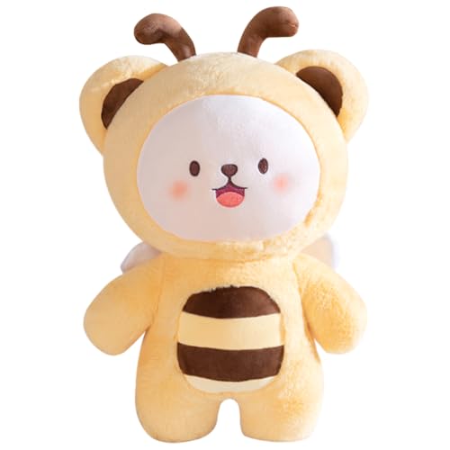 Diempi Bee Plush, 25cm Biene Plüschtier Pluche, Biene Enten Kuscheltier Kinder Stofftier Kawaii Plüsch Duck Biene Spielzeug Weiches Bee Plush Doll Toy für Kinder Mädchen Jungen Plüsch von Diempi