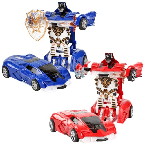 Diempi Deformierter Auto Spielzeuge, 2 Stück Deformierter Autoroboter, Auto Roboter Spielzeug 2 In 1, Transformation Action Figure Spielzeug, Spielzeug Für Kinder Geschenke von Diempi