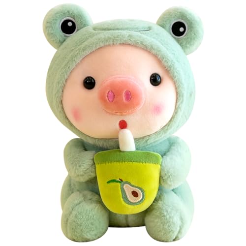 Diempi Plüschtier, Schwein Plüschtier Kuscheltier, Süße Kuscheltiere, Cartoon Plüschfigur Spielzeug, Weiches Stofftier Kuscheltier, Spiel Plüschpuppe Geschenk für Mädchen Jungen 25cm von Diempi