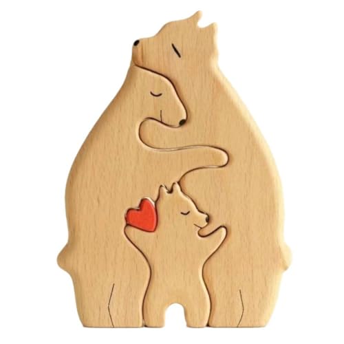 Holzpuzzle, Niedlich Holzpuzzle, Wooden Puzzles Familienpuzzle,Hölzerne Spielzeug Ornamente Geeignet für die Heimdekoration, die Sammlung von Geschenken usw. von Diempi