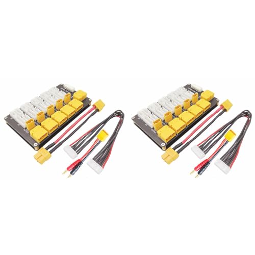 Diggtor 2 x Ladeplatine für Parallel-Lithium-Batterien XT30 XT60 Stecker 2-6S Lithium-Batterien für elektronische Komponenten Ladegerät B6 von Diggtor