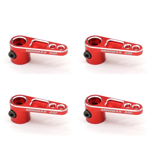 Diggtor 4 x CNC-Aluminium-Lenkarme für TRX4 RC Crawler Truck, Rot, 25T von Diggtor