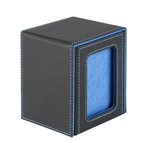 Diggtor Karten Aufbewahrungsbox für Sammelkarten, Kartendeck Box mit Sichtfenster Kartendeck Hülle Blau von Diggtor