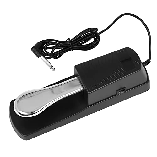 Diggtor Universal Sustain Damper Pedal Piano Keyboard Hand Roll Piano Keyboard Synthesizer Zubehör für Werkzeuge Schwarz von Diggtor