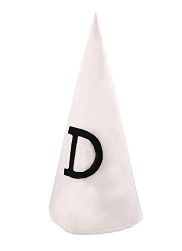 DIGITAL SPOT Unisex White Dunce D Cone Hat Cap Adults Thick Silly Joke Fancy Dress Accessory White One Size von DigitalSpot