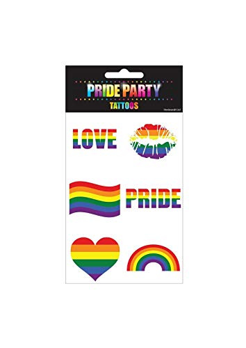 LGBT Regenbogen-Armband, Abzeichen, Hüte, mehrfarbig, Stirnband, Rock, Gay-Pride-Party-Zubehör (Regenbogen-Pride-Tattos) von DigitalSpot