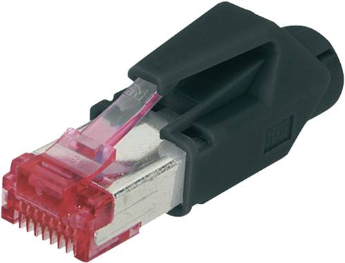 Digitus A-MO6A 8/8 HRS CAT 6a RJ45 Modular-Stecker, geschirmt, inkl. Knickschutztülle A-MO6A 8/8 HR von Digitus