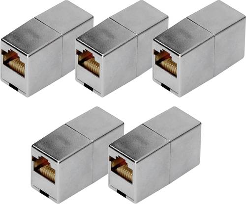 Digitus DN-93901-5 RJ45 Kupplungsgehäuse Polzahl Sensoren 8 Silber 5St. von Digitus