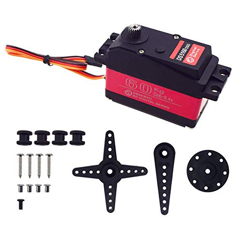 Diheohg 1 StüCk DS5160 60Kg 8,4 V Hoch Spannungs wasserdichte Digitale Servo für 1: 5 RC Auto SAVOX-0236 XL 5T Roboter Arm 180 Servo von Diheohg